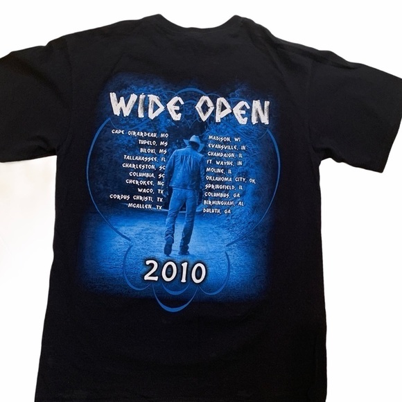 Jason Aldean Wide Open Concert Black Graphic Tee Sz M - Picture 3 of 5